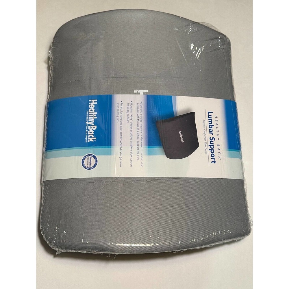 Everlasting Comfort Portable Gray Lumbar Support Pillow for a Chair or Seat